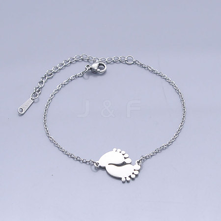 Jewelry Tarnish Resistant 201 Stainless Steel Link Bracelets BJEW-T011-JN505-1-1