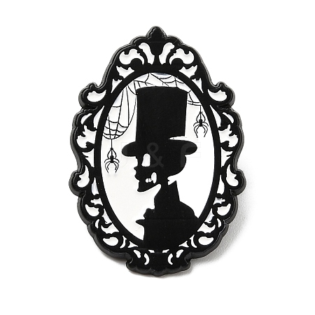 Oval Enamel Pins JEWB-I059-02EB-02-1