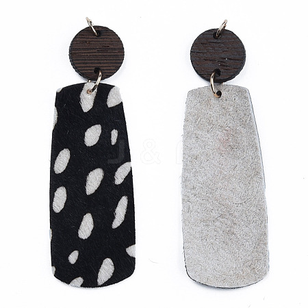 Eco-Friendly Cowhide Leather Big Pendants FIND-N049-11-02-1