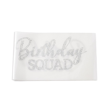 Word Birthday Squad Hotfix Rhinestone DIY-XCP0002-24-1