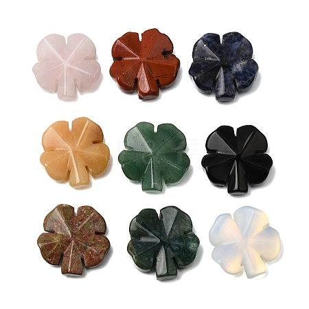 Natural & Synthetic Gemstone Carved Clover Display Decorration GG-CBA6D08-D-1