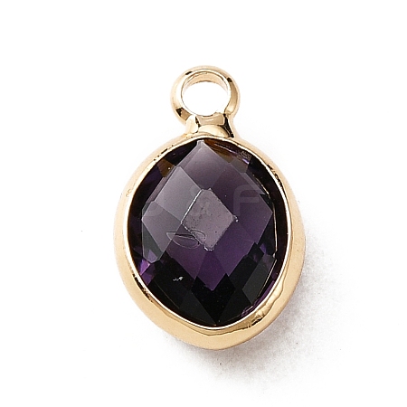 Faceted Glass Pendants KK-WH0046-59G-02-1