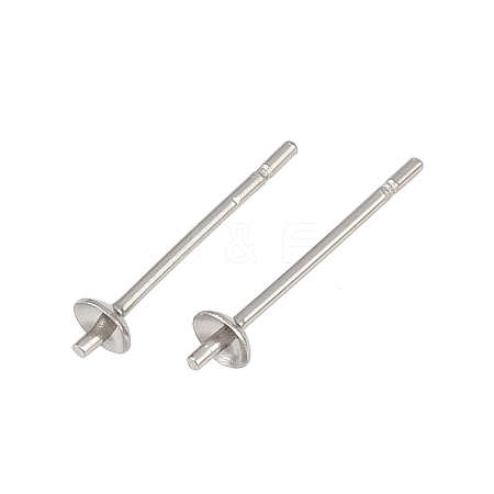 Tarnish Resistant Original Color Stainless Steel Stud Earring Findings X-STAS-Q036-1-1