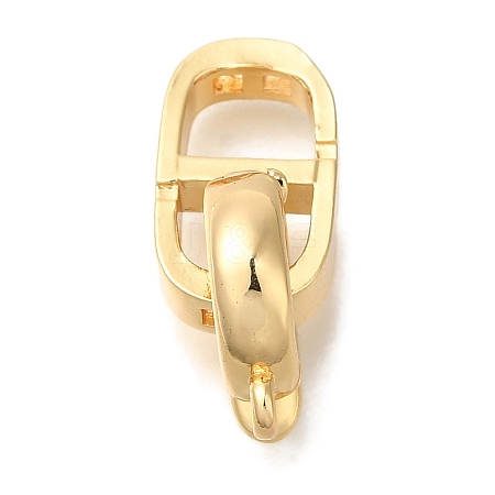 Brass Fold Over Clasps KK-K389-107G-1