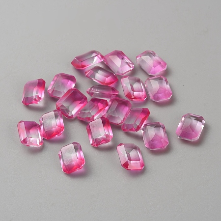 130Pcs Gradient Color Transparent Resin Cabochons RESI-TAC0018-30B-1
