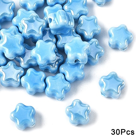 30Pcs Handmade Porcelain Bead PORC-YW0001-75H-1