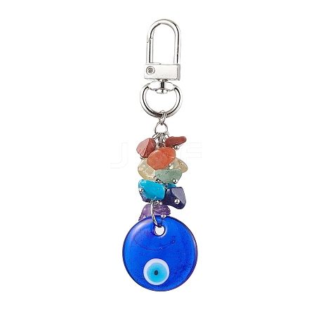 Blue Evil Eye Lampwork Pendant Decooration HJEW-JM01969-03-1