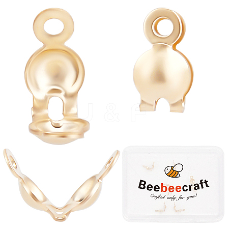 6Pcs Brass Bead Tips KK-BBC0013-75-1