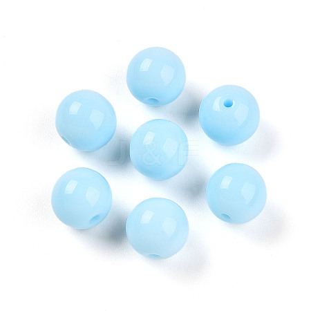 Opaque Solid Color Glass Beads X1-GLAA-N007-10mm-A12-1