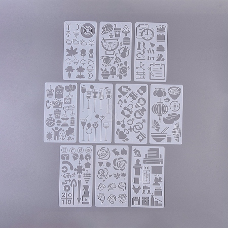 Plastic Drawing Painting Stencils Templates DIY-WH0157-06B-1