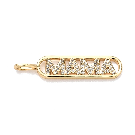Mother's Day Brass Micro Pave Clear Cubic Zirconia Pendants LS-KK-T084-01B-G-1