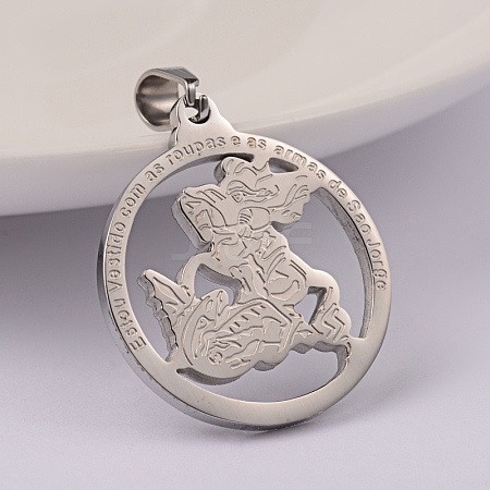 Non-Tarnish 304 Stainless Steel Pendants LS-STAS-M245-10P-1