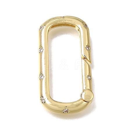Brass Micro Pave Clear Cubic Zirconia Clasps KK-CBAEEA8-04G-1