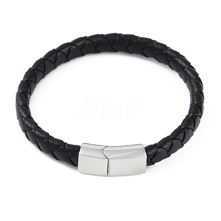 Braided Microfiber Leather Cord Bracelets BJEW-P328-07A-P-1