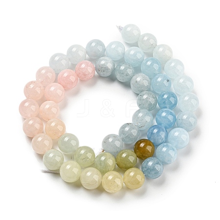 Natural Morganite Beads Strands G-P503-8MM-01-1