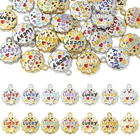 28Pcs 14 Colors Alloy Enamel Charms FIND-YW0011-46-1
