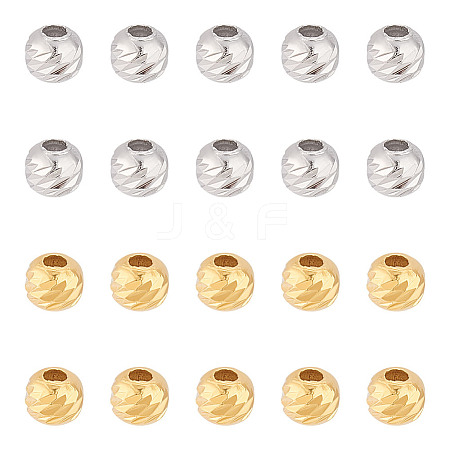 20Pcs 2 Colors 925 Sterling Silver Beads FIND-GO0002-69-1