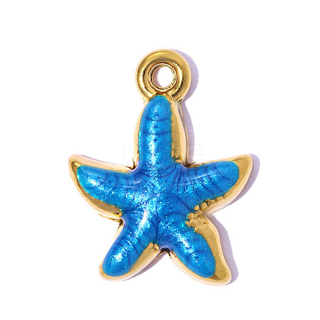 304 Stainless Steel Enamel Pendants STAS-OY015-29G-02-1