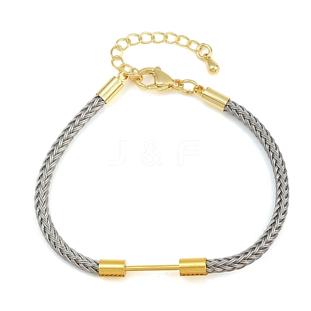 Braided Steel Wire Bracelet Making KK-CBA6056-03G-G-1