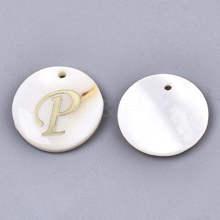 Natural Freshwater Shell Pendants SHEL-N027-04P-1