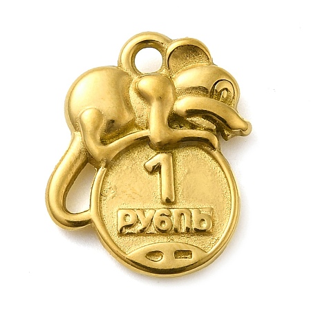 Ion Plating(IP) 304 Stainless Steel Pendants STAS-M070-08G-1