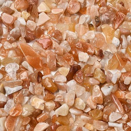 Natural Red Aventurine Chip Beads G-O103-01-1
