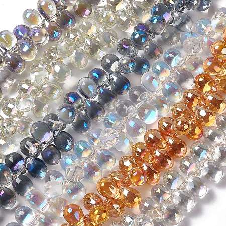 Electroplate Glass Beads Strands EGLA-L031-M-1