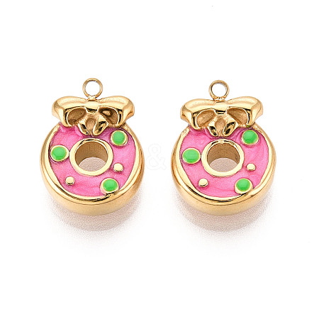 304 Stainless Steel Enamel Pendants STAS-T068-10A-1