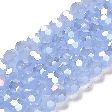Imitation Jade Glass Beads Stands EGLA-A035-J8mm-B03-1