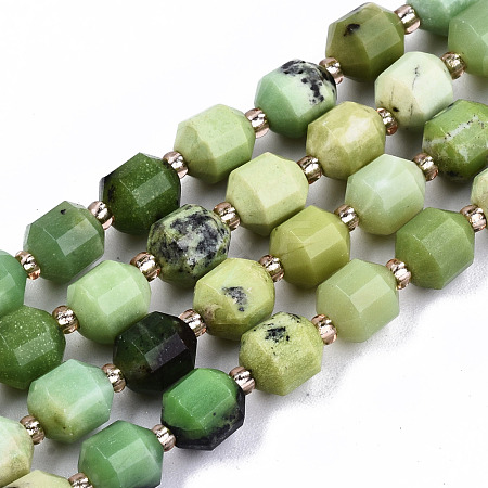 Natural Green Opal Beads Strands G-S362-065A-1