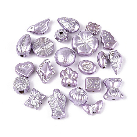 Pearlized Opaque Acrylic Beads OACR-T029-04D-1