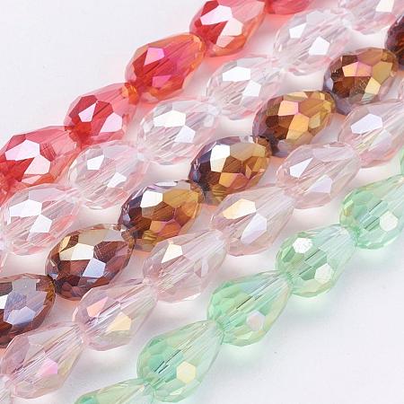 Electroplate Glass Beads EGLA-R006-11x8mm-M-1