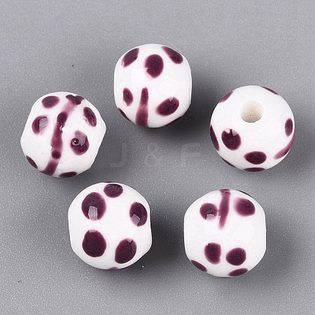 Handmade Porcelain Beads PORC-N012-12C-1