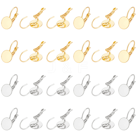 Unicraftale 40Pcs 2 Colors 304 Stainless Steel Leverback Earring Findings KK-UN0002-07-1