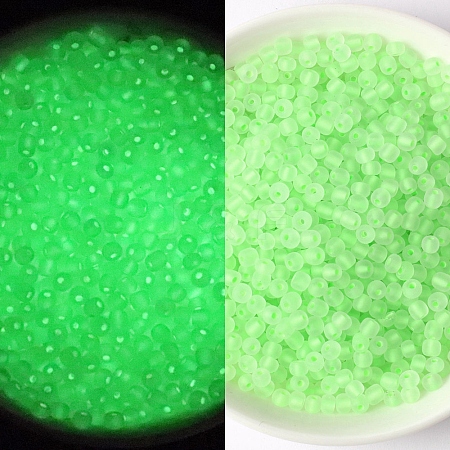 Luminous Translucent Glass Seed Beads PW-WGC2259-01-1