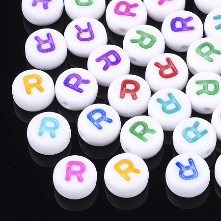 Initial Acrylic Beads OACR-E001-20R-1