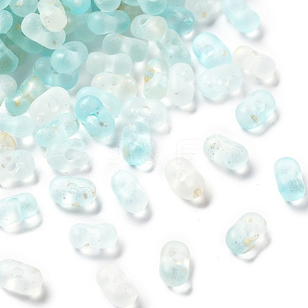 Gradient Color Transparent Frosted Acrylic Beads X1-OACR-M023-06F-1