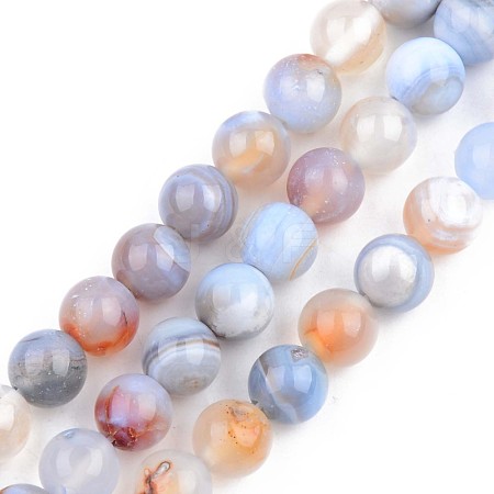 Natural Agate Beads Strands X-G-S359-137-1
