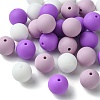 30Pcs 3 Colors Silicone Beads Round Rubber Bead 15MM Loose Spacer Beads for DIY Supplies Jewelry Keychain Making SIL-FS0001-01A-3