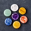 7Pcs Chakra Natural Tumbled Gemstone with Carved Rune Words PW-WG7BE04-01-5