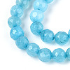 Dyed Natural White Jade Beads Strands G-T139-6mm-60-16-3