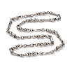 201 Stainless Steel Bone Link Chain Necklace NJEW-F222-22P-1