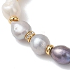 Natural Cultured Freshwater Pearl Beads Stretch Bracelets for Women BJEW-JB13387-3