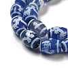 Blue Tibetan Style dZi Beads Strands TDZI-NH0001-C01-01-4
