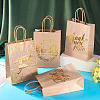 8Pcs 4 Styles Gold Stamp Thank You Printed Paper Gift Tote Bags ABAG-TA0001-61-5