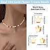 50Pcs 2 Styles Brass Beads KK-BBC0027-41-2