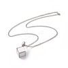 Sublimation Blank Aluminum Pendant Necklace NJEW-E020-04P-3