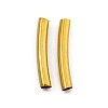 Brass Smooth Curved Tube Beads KK-O031-D-08-1