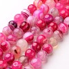 Natural Striped Agate/Banded Agate Beads Strands X-G-D845-01C-8mm-1