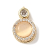 Rotatable Brass Micro Pave Cubic Zirconia Charms KK-K305-17G-1